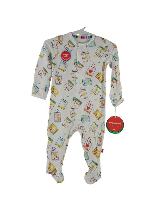 Magnetic Me Other - NEW Magnetic Me Adler Seeds Modal Magnetic Footie Baby Pajamas Sz 3-6M